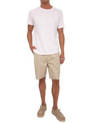 Bermuda Sun68 in popeline di cotone beige con tasche in UOMO