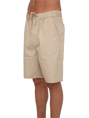 Bermuda Sun68 in popeline di cotone beige con tasche in UOMO