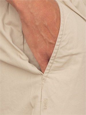 Bermuda Sun68 in popeline di cotone beige con tasche in UOMO