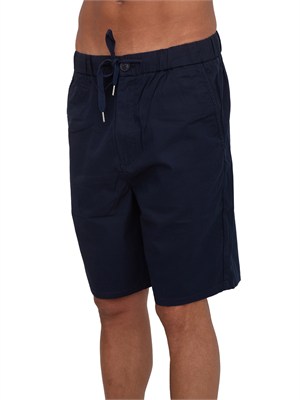 Bermuda Sun68 in popeline di cotone blu con tasche in UOMO