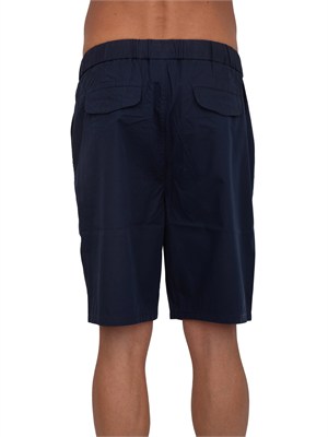 Bermuda Sun68 in popeline di cotone blu con tasche in UOMO