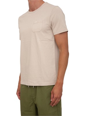 T-shirt Sun68 uomo in cotone beige in UOMO