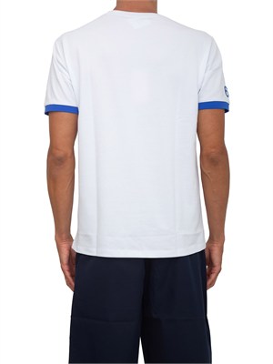 T-shirt Sun68 in piquet di cotone bianco in UOMO