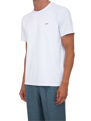 T-shirt bianca SUN68 uomo in nylon in UOMO