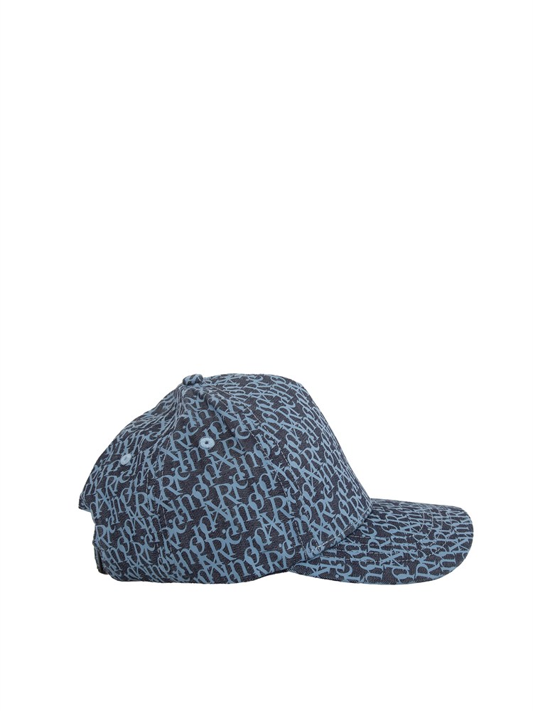 Cappello RichmondX in denim scuro logo all over