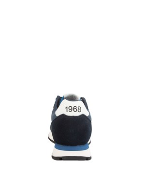 Sneaker Tom SUN68 in tessuto e pelle blu in UOMO