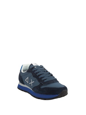 Sneaker Tom SUN68 in tessuto e pelle blu in UOMO