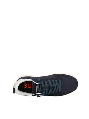 Sneakers Genius SUN68 in nylon e suede blu in UOMO