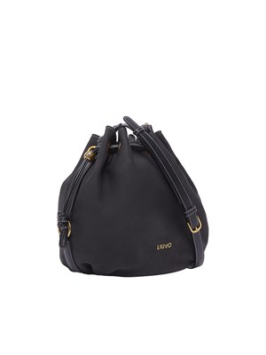 Borsa a tracolla Liu Jo donna effetto nabuk nero in DONNA