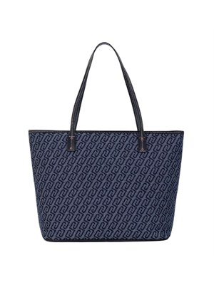 Borsa shopper Liu Jo donna in denim blu logo in DONNA