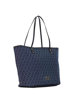 Borsa shopper Liu Jo donna in denim blu logo in DONNA