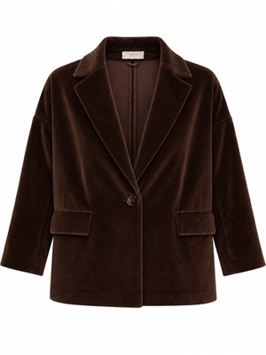 Giacca donna Circolo 1901 in velluto marrone e maniche 3/4 in DONNA