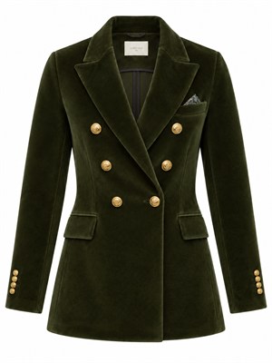 Giacca donna doppiopetto Circolo 1901 in velluto verde in DONNA
