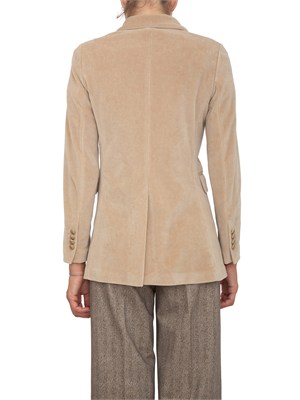 Giacca donna doppiopetto Circolo 1901 in velluto beige in DONNA