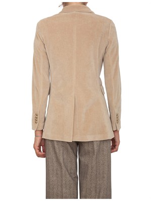 Giacca donna doppiopetto Circolo 1901 in velluto beige in DONNA