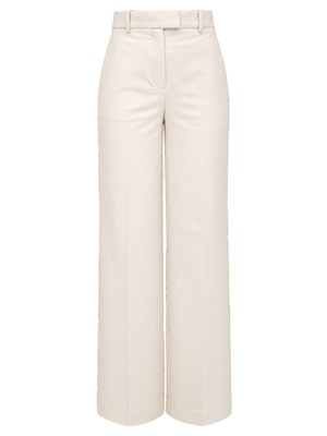 Pantalone donna Circolo 1901 felpa cashmere bianco avorio in DONNA