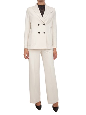 Pantalone donna Circolo 1901 felpa cashmere bianco avorio in DONNA