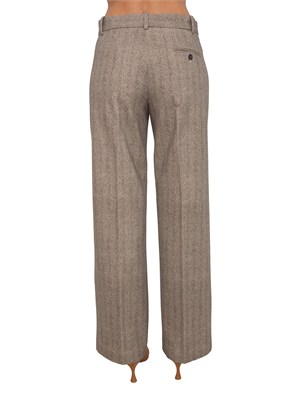 Pantalone donna Circolo 1901 spinato beige in DONNA