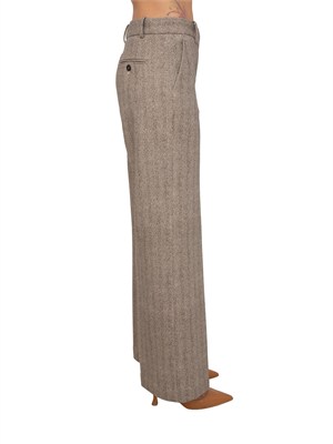 Pantalone donna Circolo 1901 spinato beige in DONNA