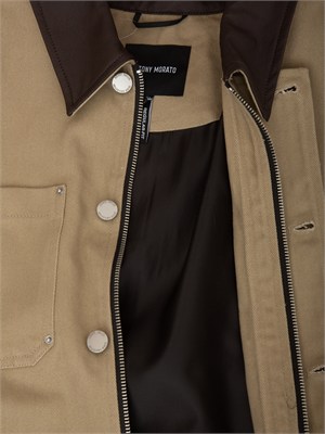 Giubbino Antony Morato in twill di cotone beige in UOMO