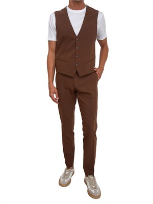 Gilet Antony Morato in tessuto stretch marrone in UOMO