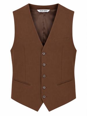 Gilet Antony Morato in tessuto stretch marrone in UOMO