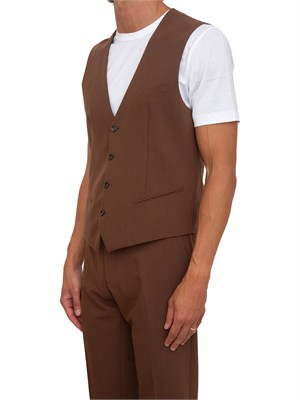 Gilet Antony Morato in tessuto stretch marrone in UOMO