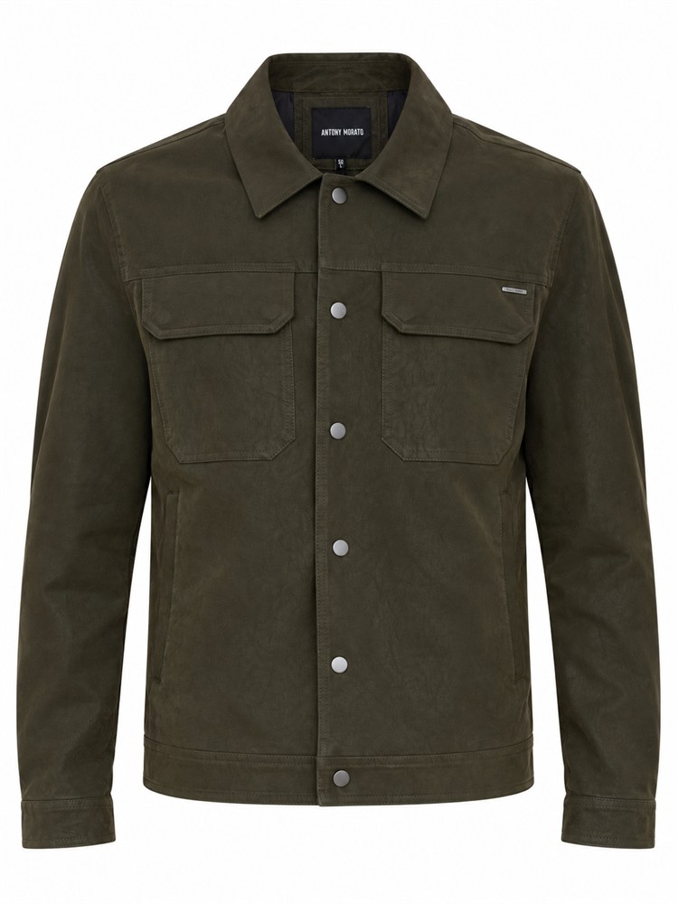 Giubbino Antony Morato in similpelle verde