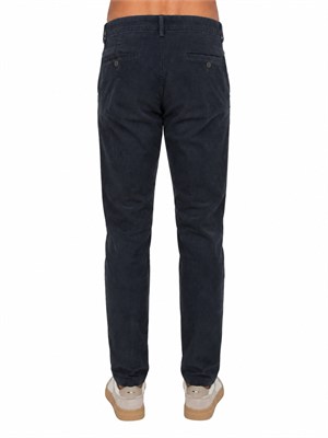 Pantaloni Aviator 301 Trussardi in gabardina blu in UOMO