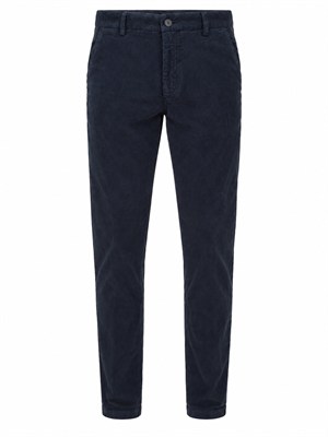Pantaloni Aviator 301 Trussardi in gabardina blu in UOMO