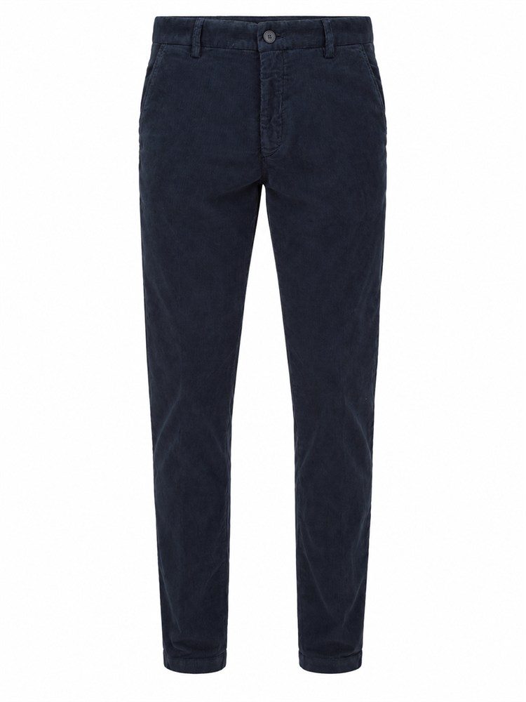 Pantaloni Aviator 301 Trussardi in gabardina blu