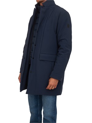 Giaccone Trussardi uomo in nylon waterproof blu in UOMO