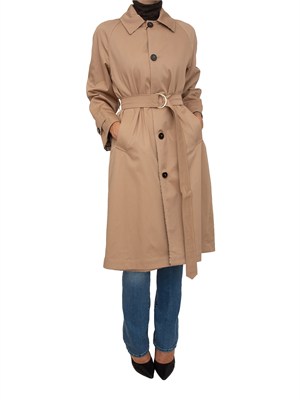 Trench double face Ragusa Marella in cotone beige e tartan in DONNA
