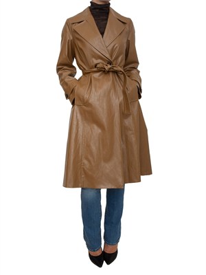 Trench Soledad Marella in tessuto spalmato cammello in DONNA