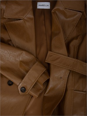 Trench Soledad Marella in tessuto spalmato cammello in DONNA