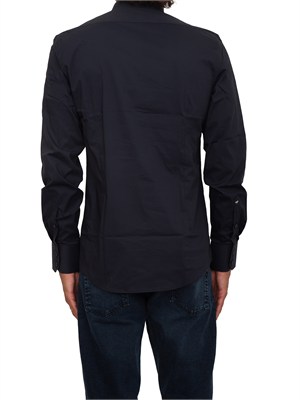 Camicia Antony Morato in popeline di cotone blu in UOMO