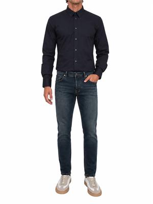 Camicia Antony Morato in popeline di cotone blu in UOMO