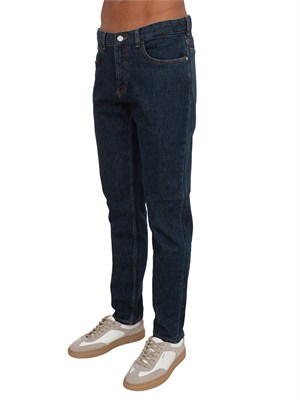 Jeans Trussardi uomo in denim elasticizzato blu in UOMO