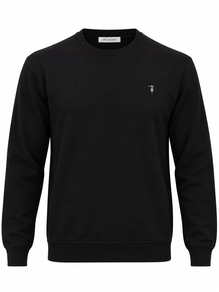 Felpa Trussardi uomo misto viscosa nera