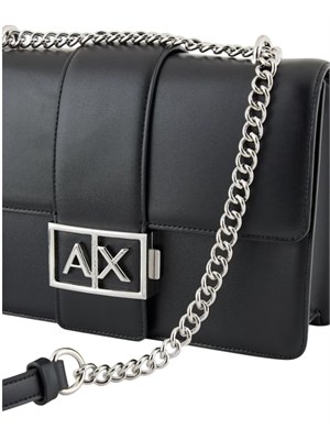 Borsa Armani Exchange ecopelle nera in DONNA