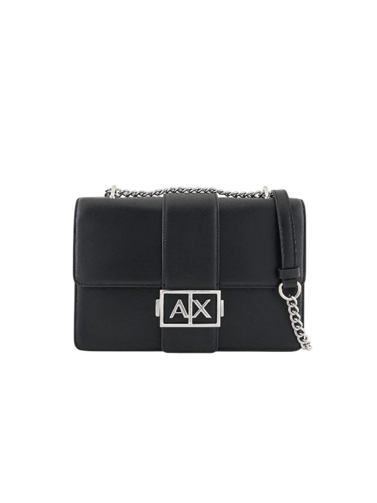 Borsa Armani Exchange ecopelle nera