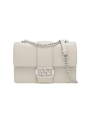 Borsa Armani Exchange ecopelle beige in DONNA