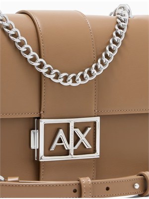 Borsa Armani Exchange ecopelle cuoio in DONNA
