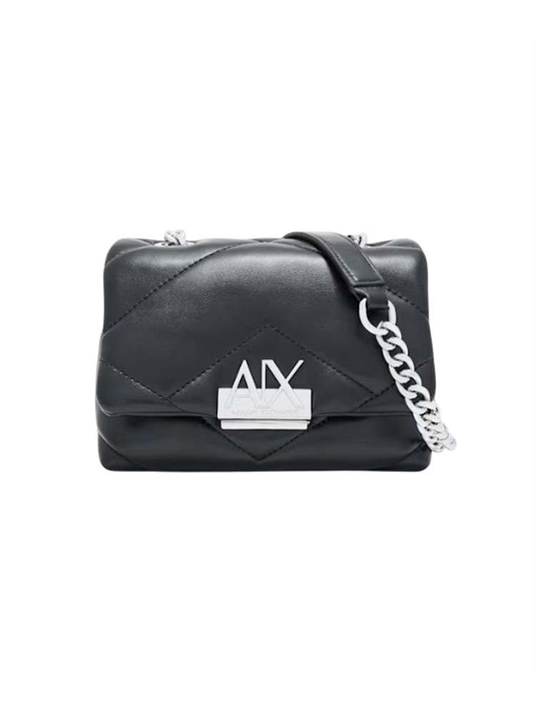 Borsa Armani Exchange donna ecopelle nera