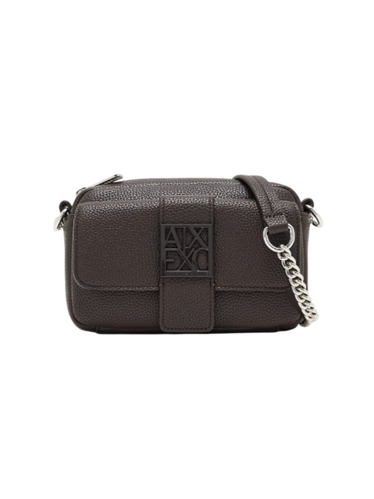 Borsa Armani Exchange donna in ecopelle marrone