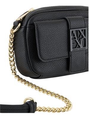 Borsa Armani Exchange donna in ecopelle nera in DONNA