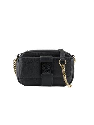 Borsa Armani Exchange donna in ecopelle nera in DONNA