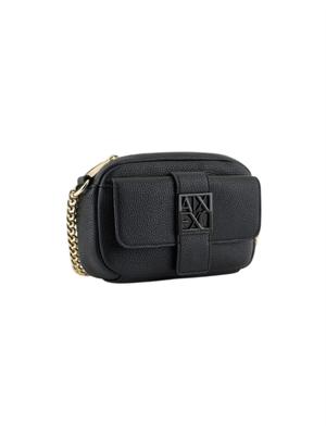 Borsa Armani Exchange donna in ecopelle nera in DONNA