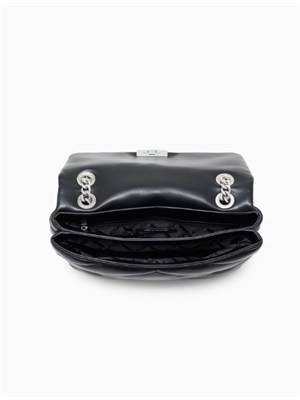 Borsa Armani Exchange in ecopelle nera in DONNA