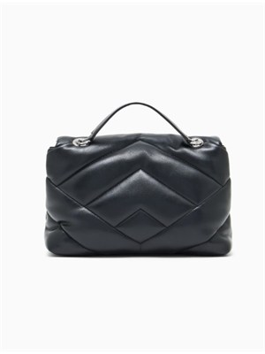 Borsa Armani Exchange in ecopelle nera in DONNA